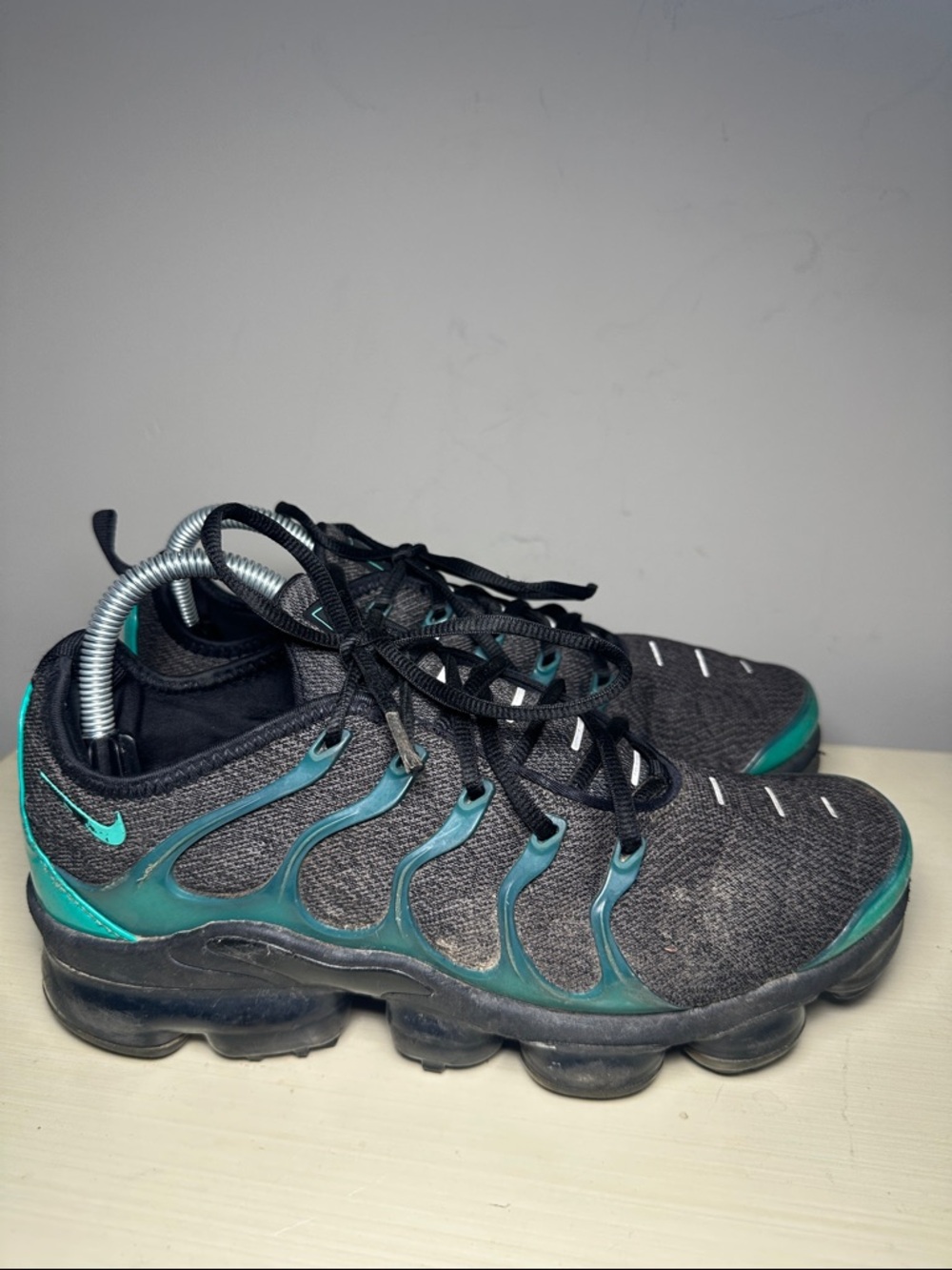 Nike Vapormax teal and gray plus sneakers